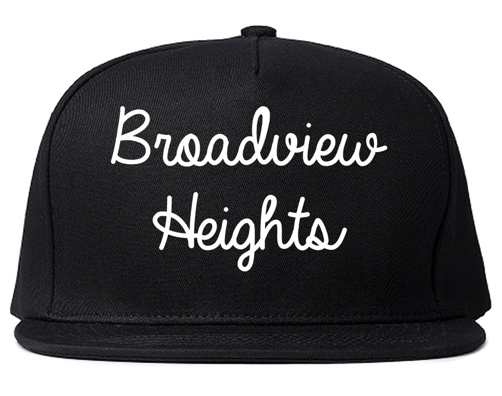 Broadview Heights Ohio OH Script Mens Snapback Hat Black