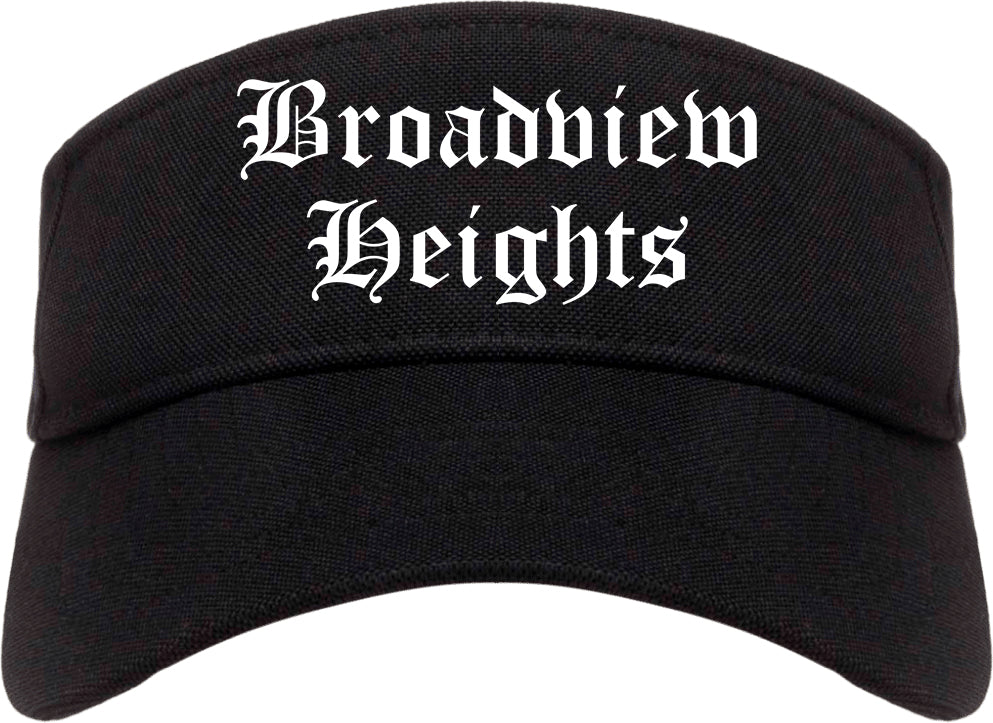 Broadview Heights Ohio OH Old English Mens Visor Cap Hat Black