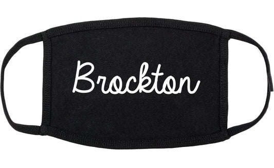 Brockton Massachusetts MA Script Cotton Face Mask Black