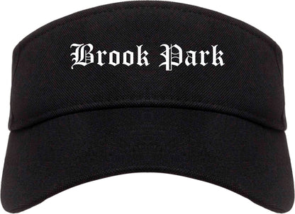 Brook Park Ohio OH Old English Mens Visor Cap Hat Black
