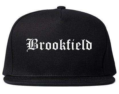 Brookfield Illinois IL Old English Mens Snapback Hat Black