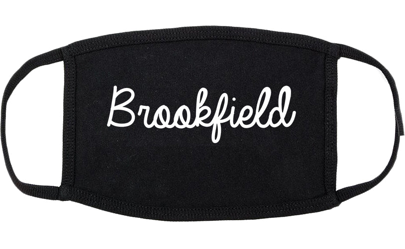 Brookfield Illinois IL Script Cotton Face Mask Black