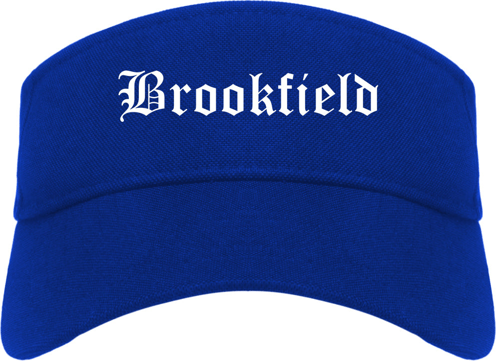 Brookfield Illinois IL Old English Mens Visor Cap Hat Royal Blue