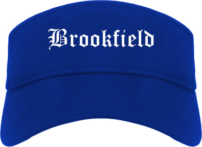 Brookfield Missouri MO Old English Mens Visor Cap Hat Royal Blue