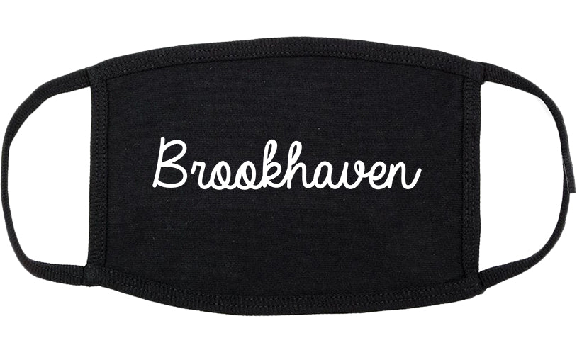 Brookhaven Pennsylvania PA Script Cotton Face Mask Black