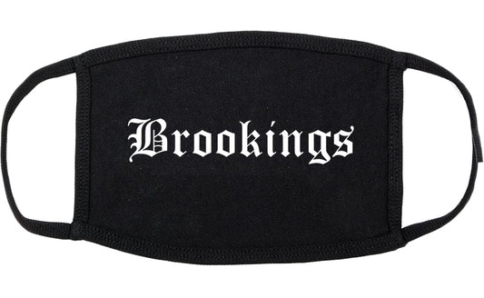 Brookings Oregon OR Old English Cotton Face Mask Black