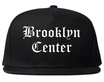 Brooklyn Center Minnesota MN Old English Mens Snapback Hat Black