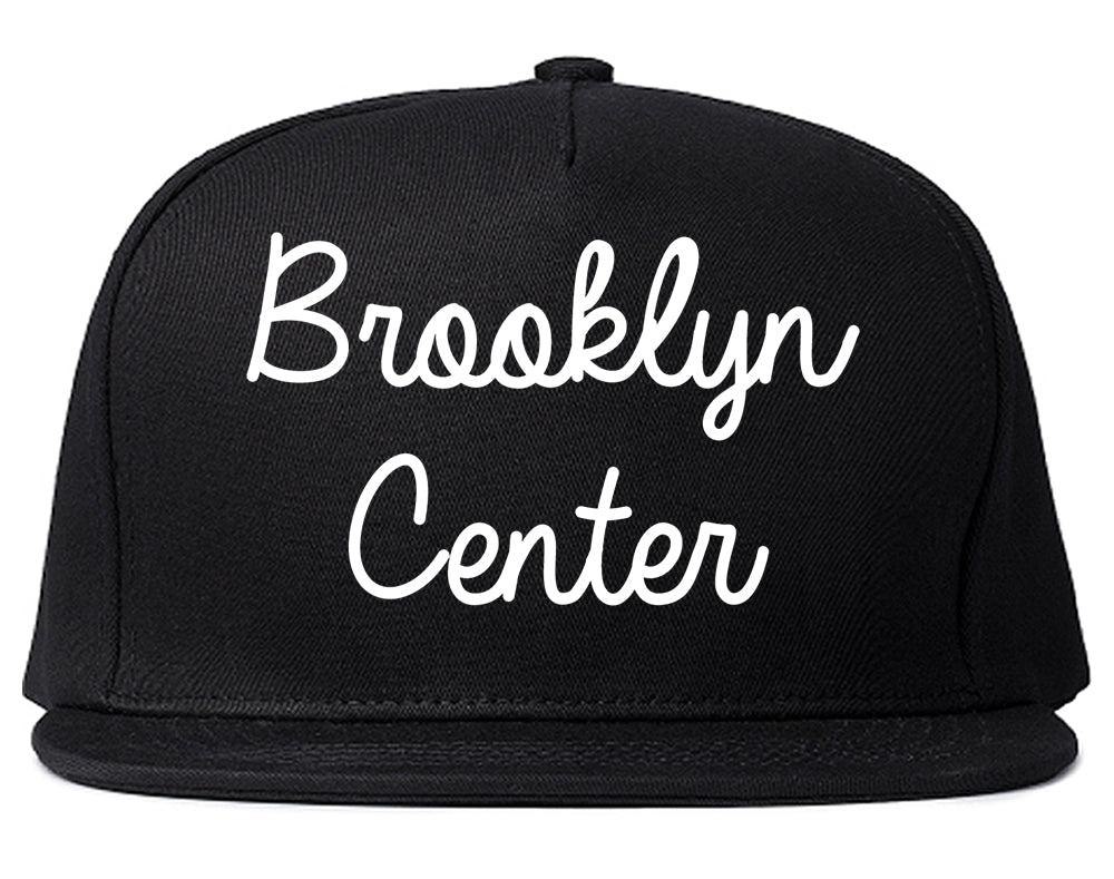 Brooklyn Center Minnesota MN Script Mens Snapback Hat Black