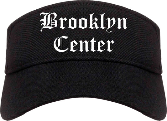 Brooklyn Center Minnesota MN Old English Mens Visor Cap Hat Black
