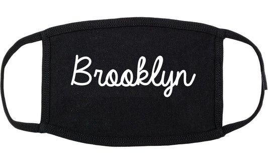 Brooklyn Ohio OH Script Cotton Face Mask Black
