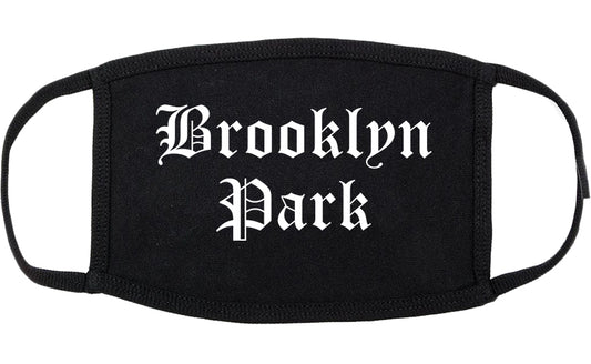 Brooklyn Park Minnesota MN Old English Cotton Face Mask Black