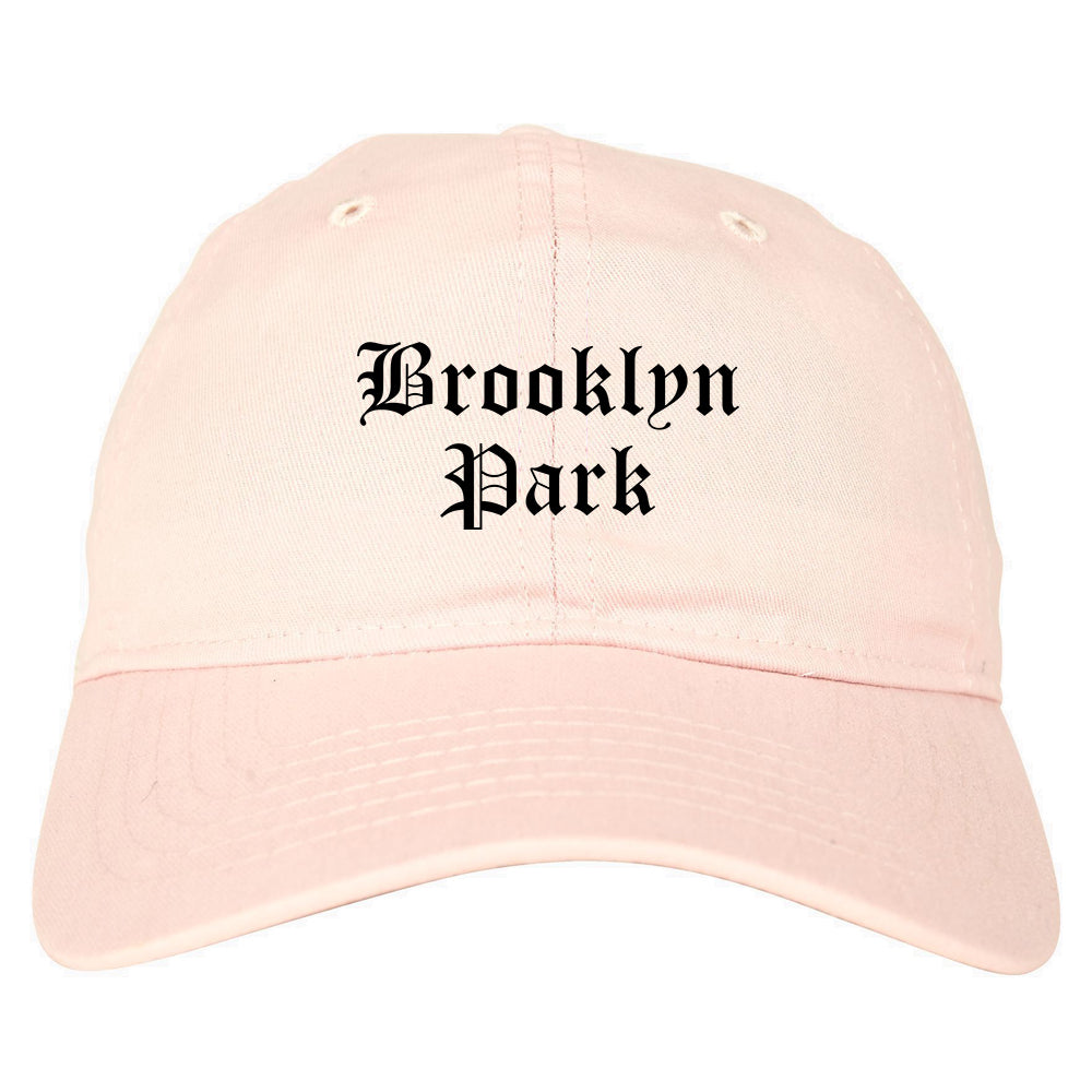 Brooklyn Park Minnesota MN Old English Mens Dad Hat Baseball Cap Pink