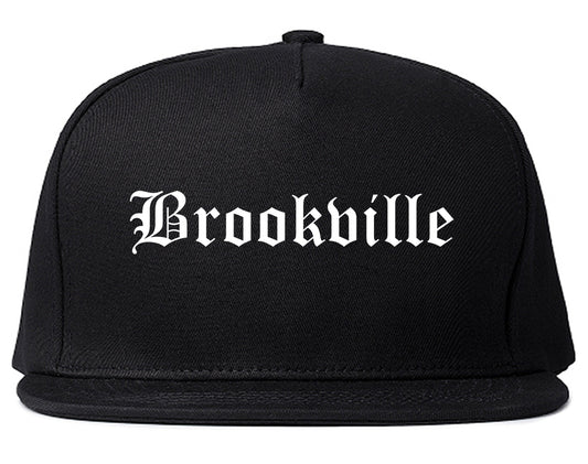 Brookville Ohio OH Old English Mens Snapback Hat Black