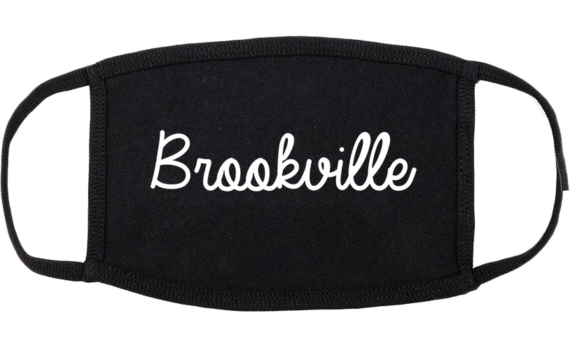 Brookville Ohio OH Script Cotton Face Mask Black