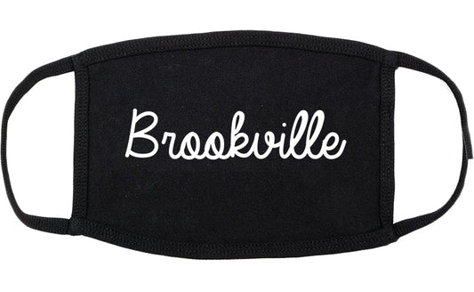 Brookville Ohio OH Script Cotton Face Mask Black