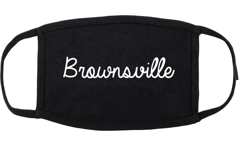 Brownsville Tennessee TN Script Cotton Face Mask Black