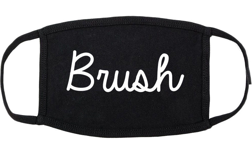 Brush Colorado CO Script Cotton Face Mask Black