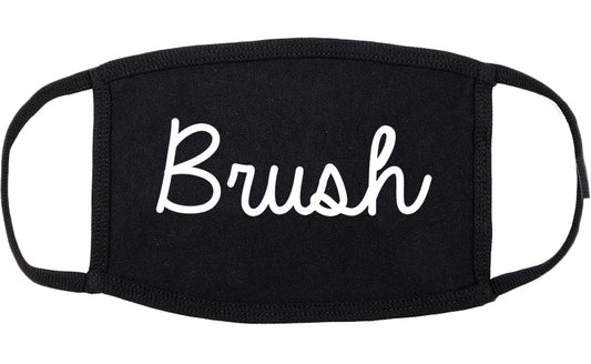 Brush Colorado CO Script Cotton Face Mask Black