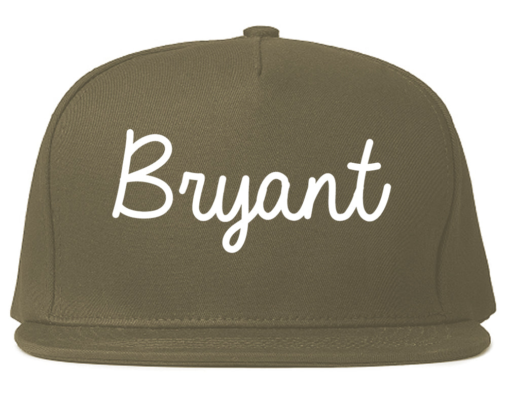 Bryant Arkansas AR Script Mens Snapback Hat Grey
