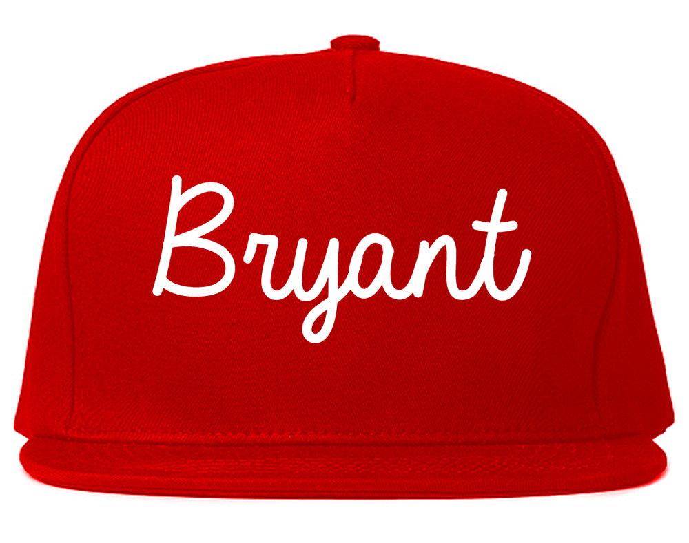 Bryant Arkansas AR Script Mens Snapback Hat Red