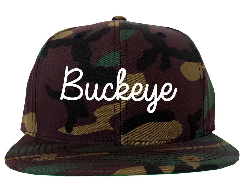 Buckeye Arizona AZ Script Mens Snapback Hat Army Camo