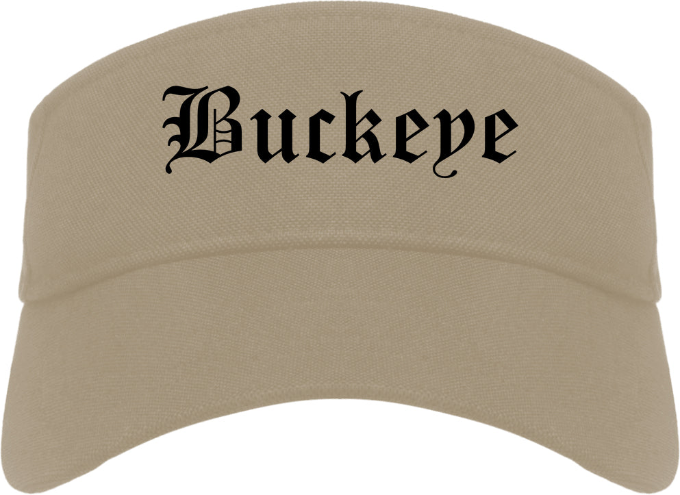 Buckeye Arizona AZ Old English Mens Visor Cap Hat Khaki