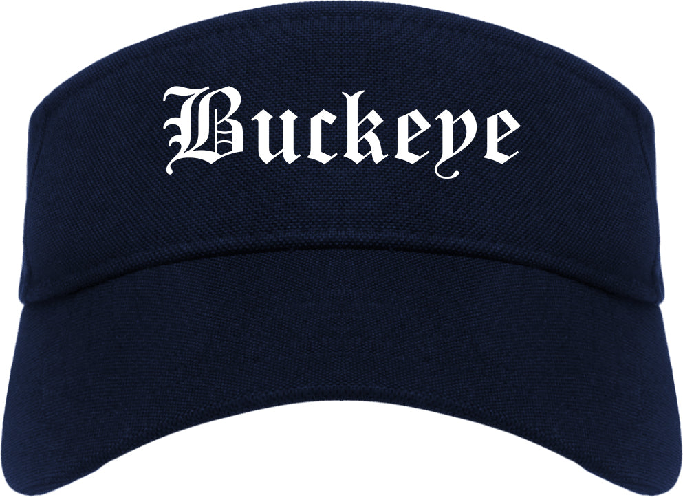 Buckeye Arizona AZ Old English Mens Visor Cap Hat Navy Blue