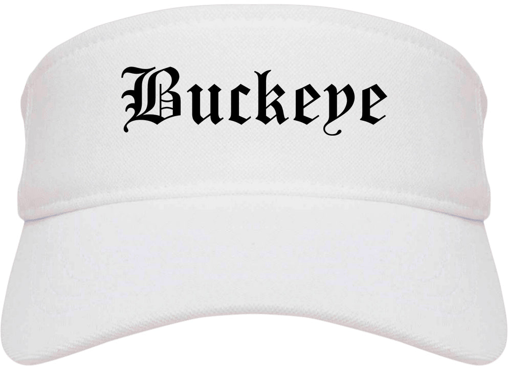 Buckeye Arizona AZ Old English Mens Visor Cap Hat White