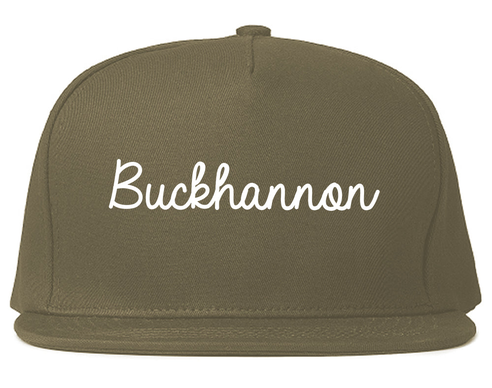 Buckhannon West Virginia WV Script Mens Snapback Hat Grey