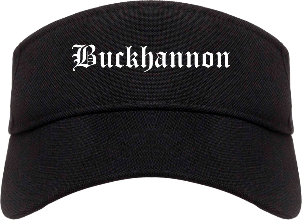 Buckhannon West Virginia WV Old English Mens Visor Cap Hat Black