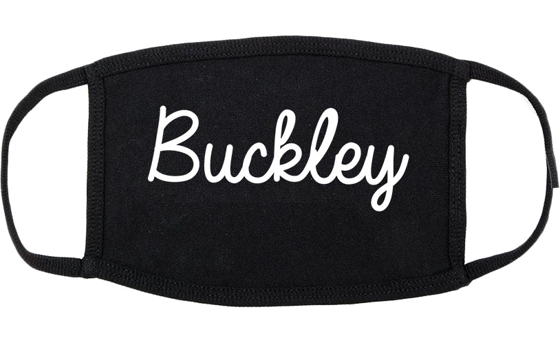 Buckley Washington WA Script Cotton Face Mask Black