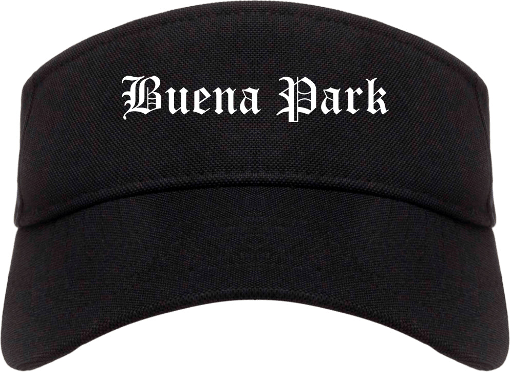 Buena Park California CA Old English Mens Visor Cap Hat Black