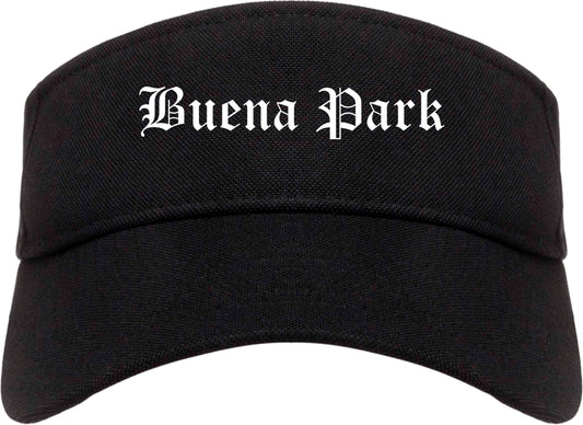 Buena Park California CA Old English Mens Visor Cap Hat Black