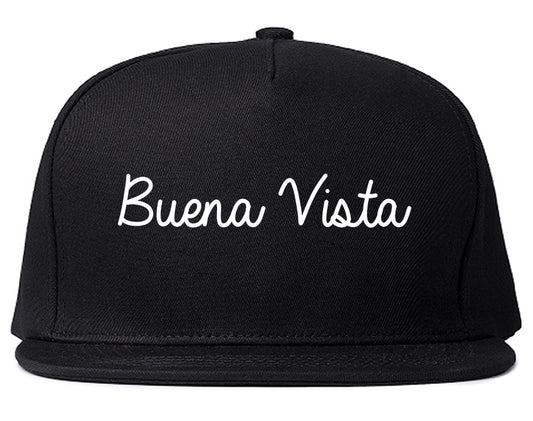 Buena Vista Virginia VA Script Mens Snapback Hat Black
