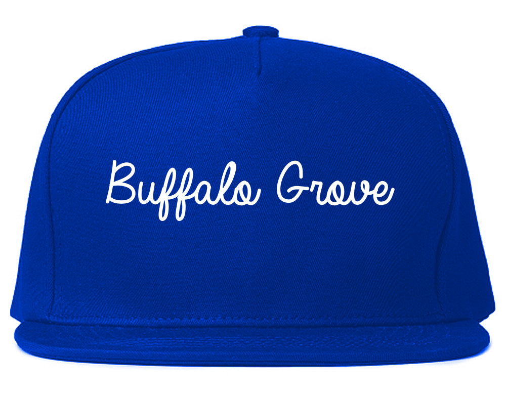 Buffalo Grove Illinois IL Script Mens Snapback Hat Royal Blue