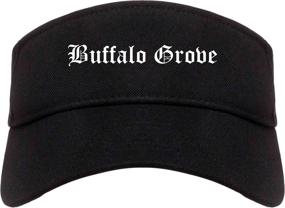 Buffalo Grove Illinois IL Old English Mens Visor Cap Hat Black