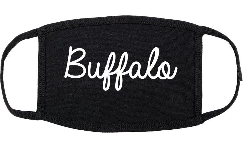 Buffalo Minnesota MN Script Cotton Face Mask Black