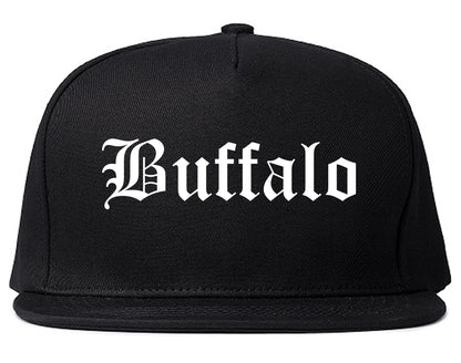 Buffalo New York NY Old English Mens Snapback Hat Black