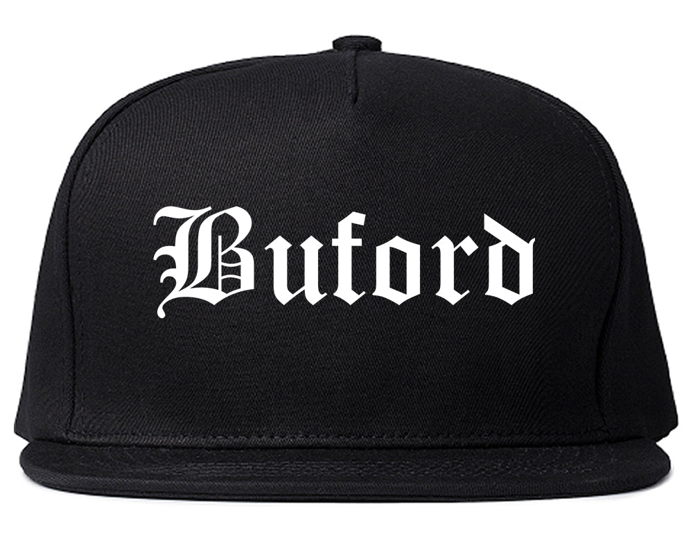 Buford Georgia GA Old English Mens Snapback Hat Black