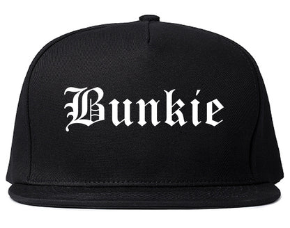 Bunkie Louisiana LA Old English Mens Snapback Hat Black