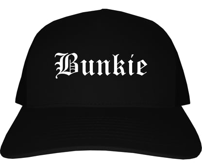 Bunkie Louisiana LA Old English Mens Trucker Hat Cap Black