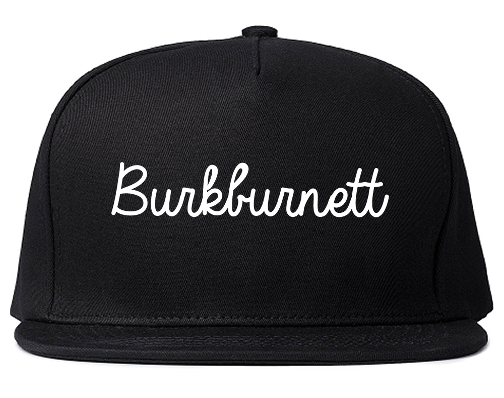 Burkburnett Texas TX Script Mens Snapback Hat Black
