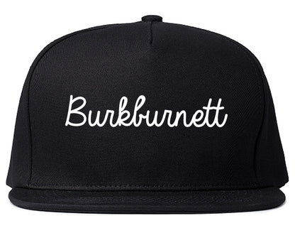 Burkburnett Texas TX Script Mens Snapback Hat Black