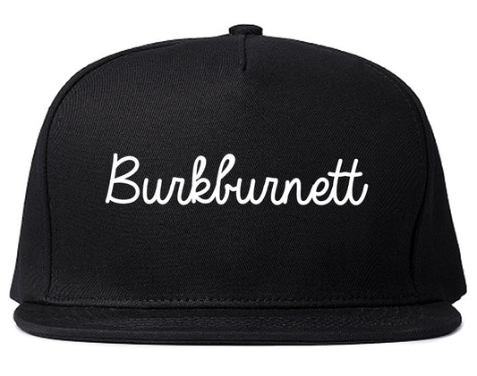 Burkburnett Texas TX Script Mens Snapback Hat Black