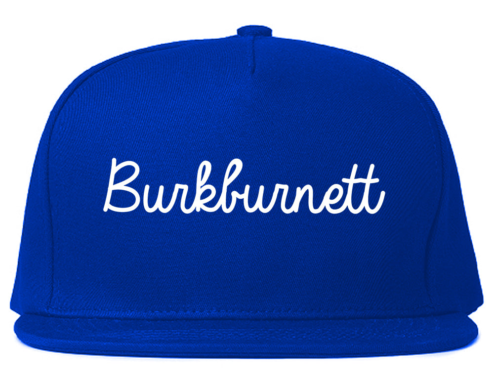 Burkburnett Texas TX Script Mens Snapback Hat Royal Blue