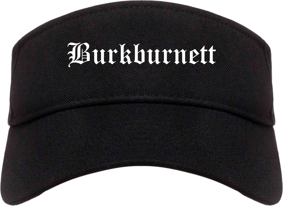 Burkburnett Texas TX Old English Mens Visor Cap Hat Black