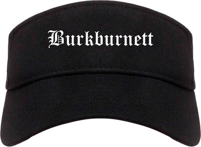 Burkburnett Texas TX Old English Mens Visor Cap Hat Black