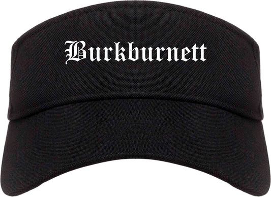 Burkburnett Texas TX Old English Mens Visor Cap Hat Black