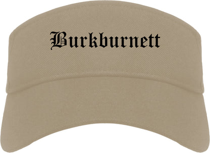Burkburnett Texas TX Old English Mens Visor Cap Hat Khaki