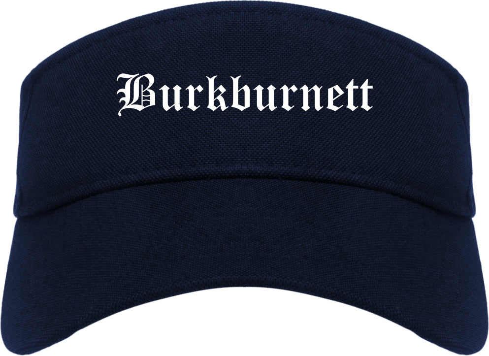 Burkburnett Texas TX Old English Mens Visor Cap Hat Navy Blue